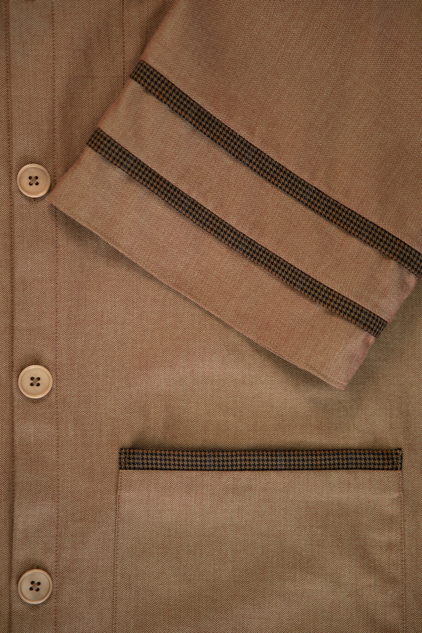 Mocha Brown Wool Kimono Shirt