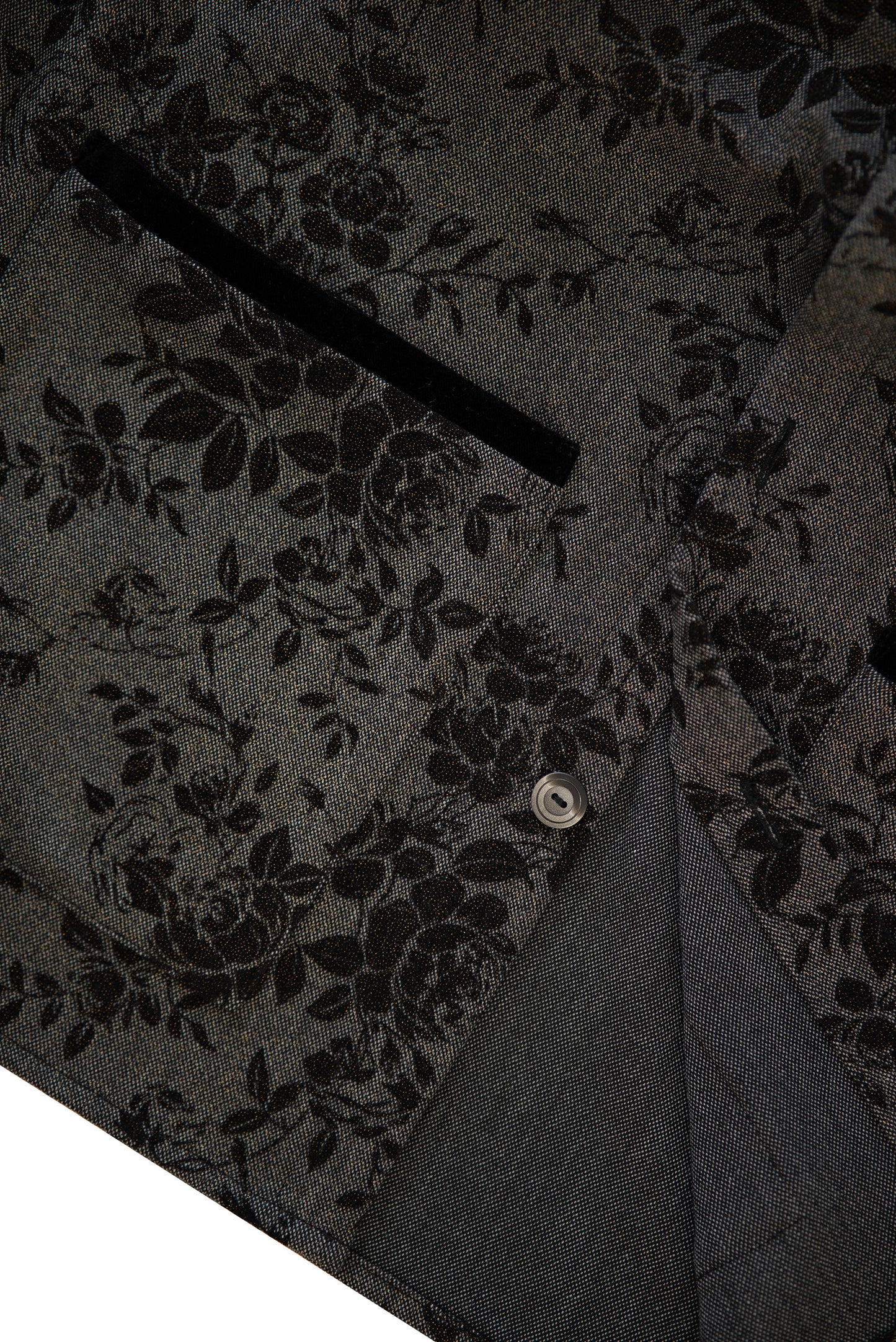 Damask Kimono Shirt in Black