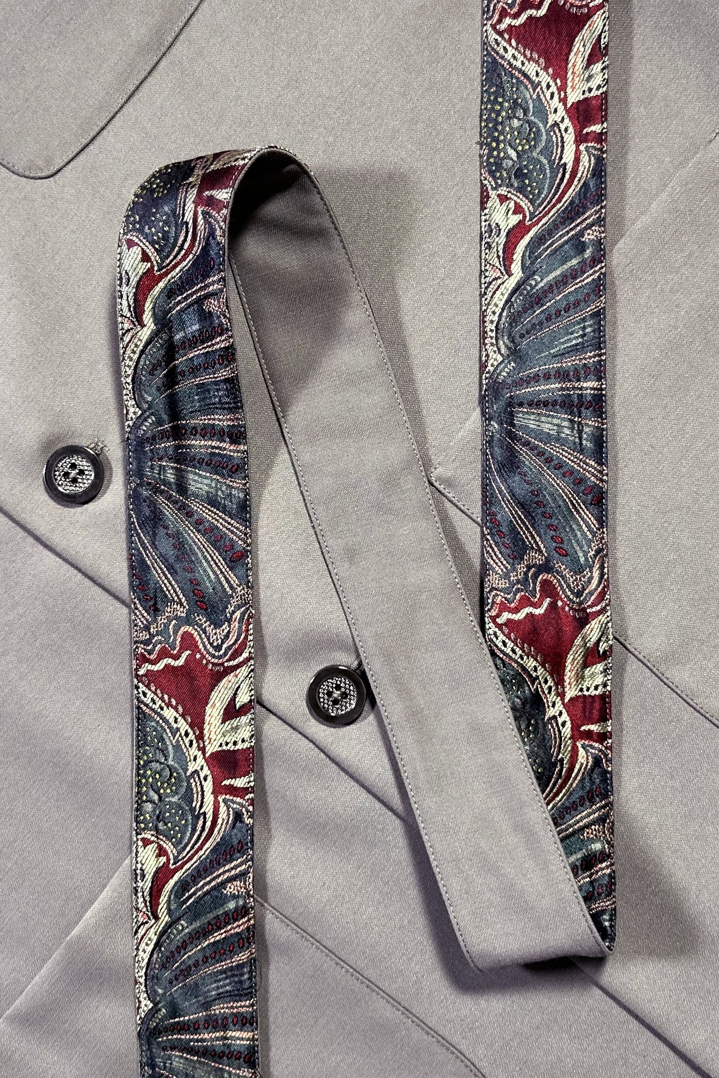Khaki Green Wool Kimono Blazer